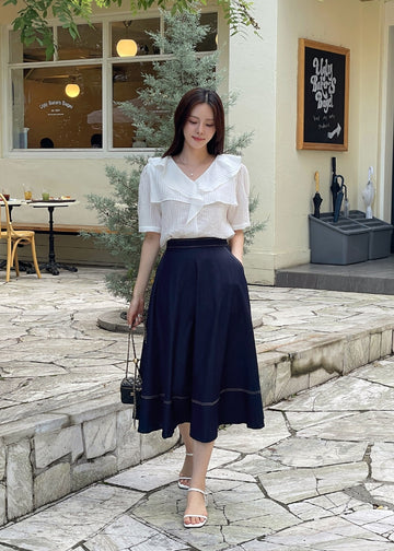 Rapel Frill Puff Short Sleeve Blouse